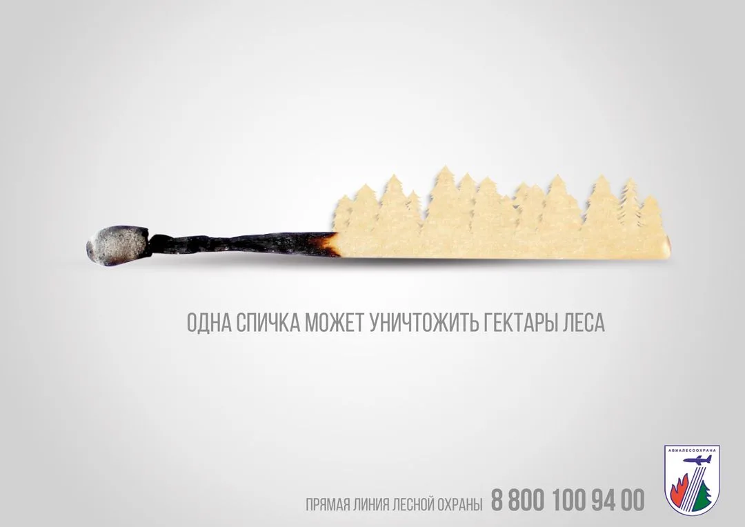 Одна спичка может уничтожить гектары леса